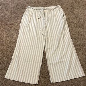 Torrid Striped linen pants.